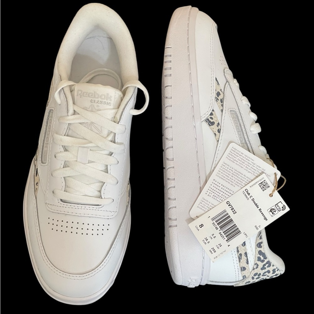 Reebok Womens Club C Double Revenge Shoes White Size 8 New